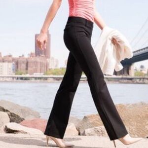 Betabrand Yoga Dress Pants Black Straight EUC